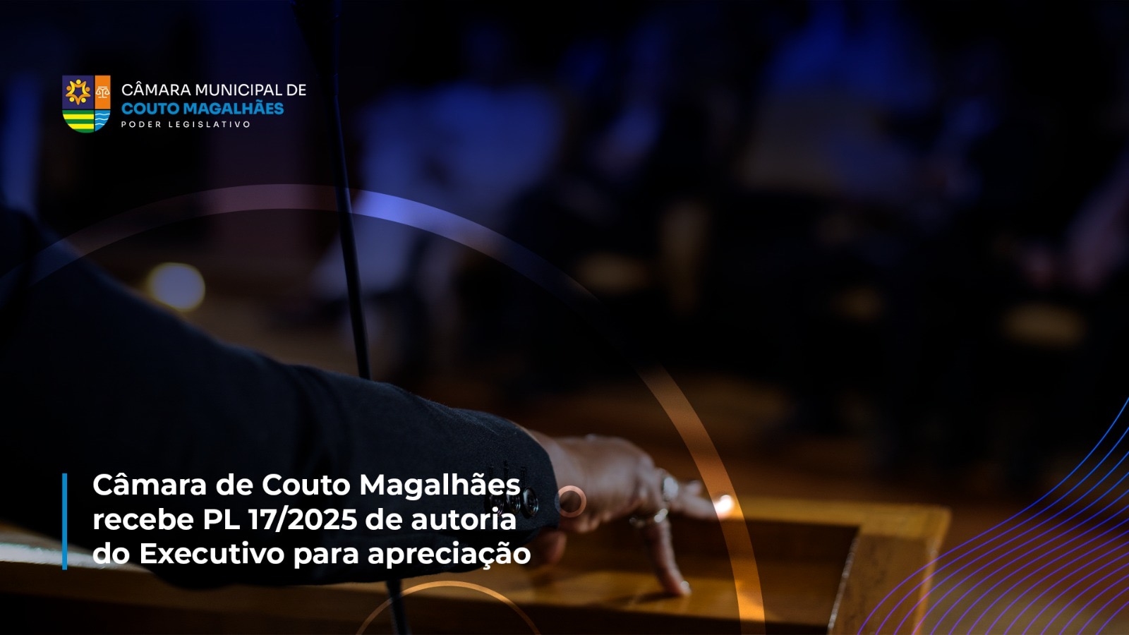 Câmara de Couto Magalhães recebe PL 17/2025 de autoria do Executivo para apreciação